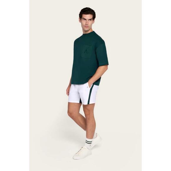Aman Essentials Unisex Oversized Pocket Tee -Dark Green XL - Picture 1 of 7